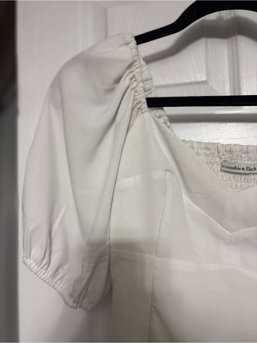 Abercrombie & Fitch White Puff-Sleeve Corset Top - Picture 8 of 10